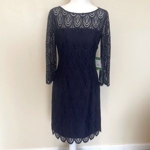Lilly Pulitzer Navy Lace Dress, Size 4, NWT